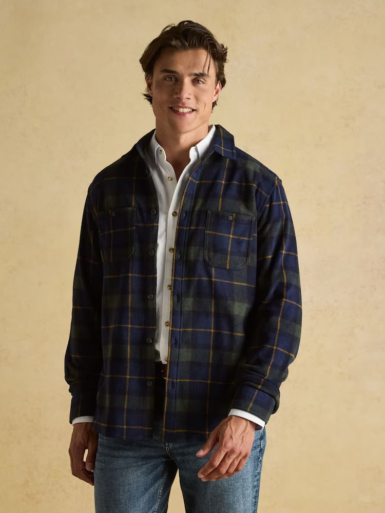Joules Mens Fleece Shirt Q6158509 Navy Check Clothing M / Navy,L / Navy,XL / Navy,XXL / Navy