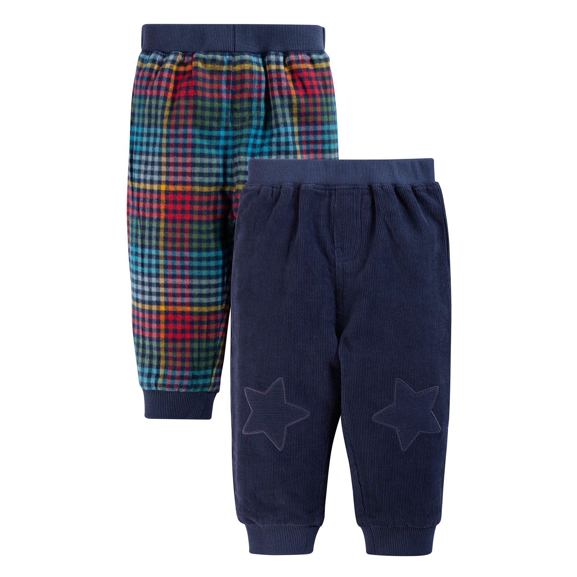 Frugi Infant Cassius Reversible Cord Trousers Clothing 3-6M / Indigo,6-9M / Indigo,9-12M / Indigo,12-18M / Indigo,18-24M / Indigo,2-3YRS / Indigo,3-4YRS / Indigo