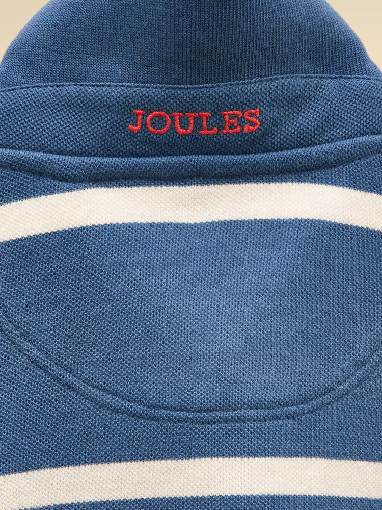Joules Boys Woody Polo Shirt W93-827 Ink Blue Stripe Clothing 8YRS / Blue,10YRS / Blue,12YRS / Blue