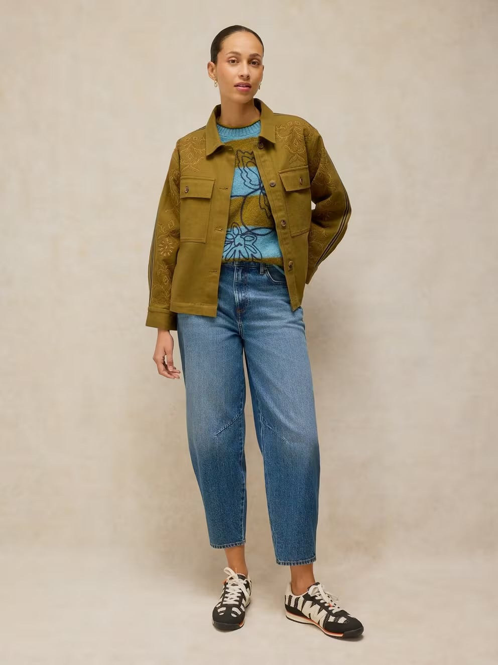 White Stuff Womens Emma Stripe Jumper 446751 Blue Khaki Clothing UK8 / Multi,UK10 / Multi,UK12 / Multi,UK14 / Multi,UK16 / Multi