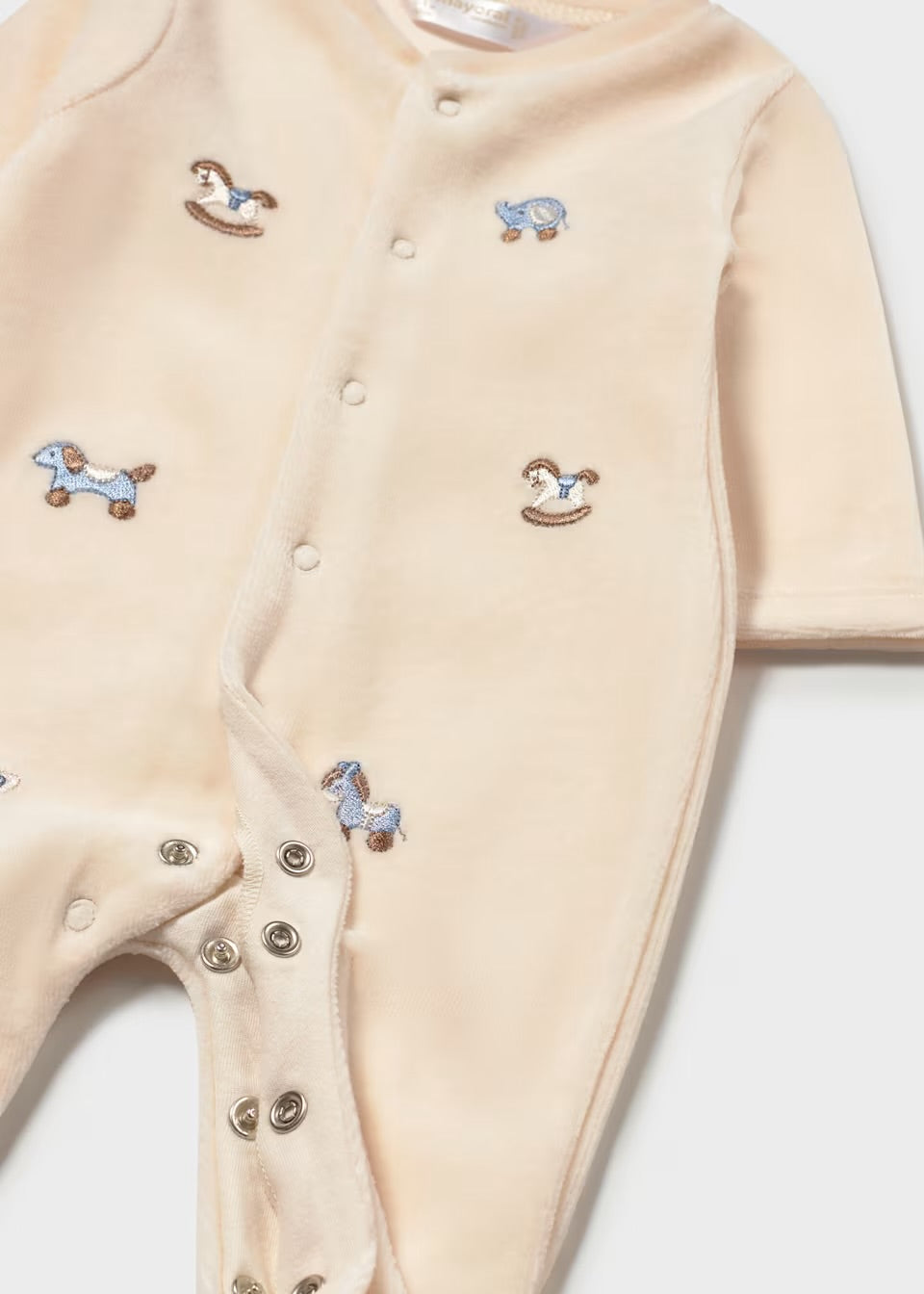 Mayoral Baby Sleepsuit 2763 Rocking Horse Clothing 0-1M / White,1-2M / White,2-4M / White,4-6M / White,6-9M / White