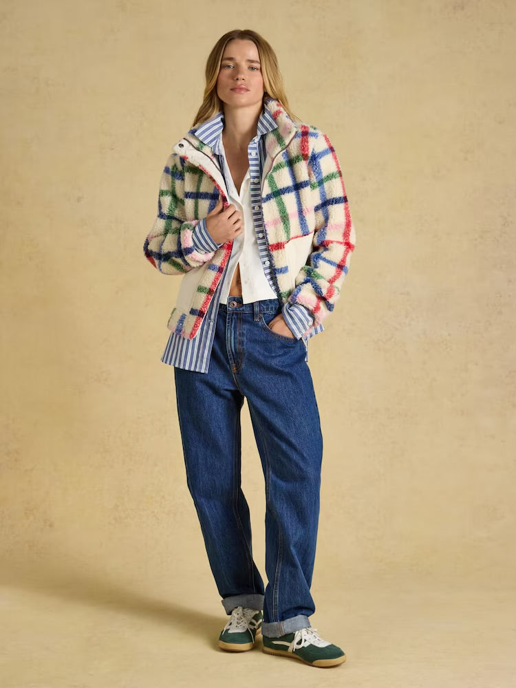 Joules Womens Lottie Cream Check G49-548