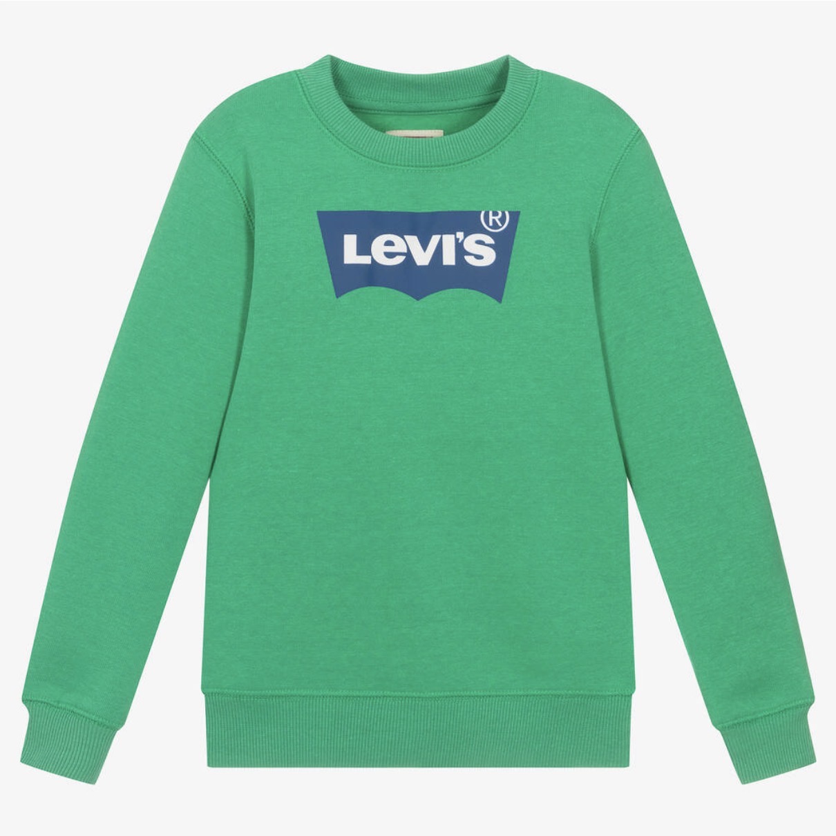 Levis Batwing Crew Sweatshirt 9E9079-E1q Green Clothing 10YRS / Green,12YRS / Green,14YRS / Green,16YRS / Green