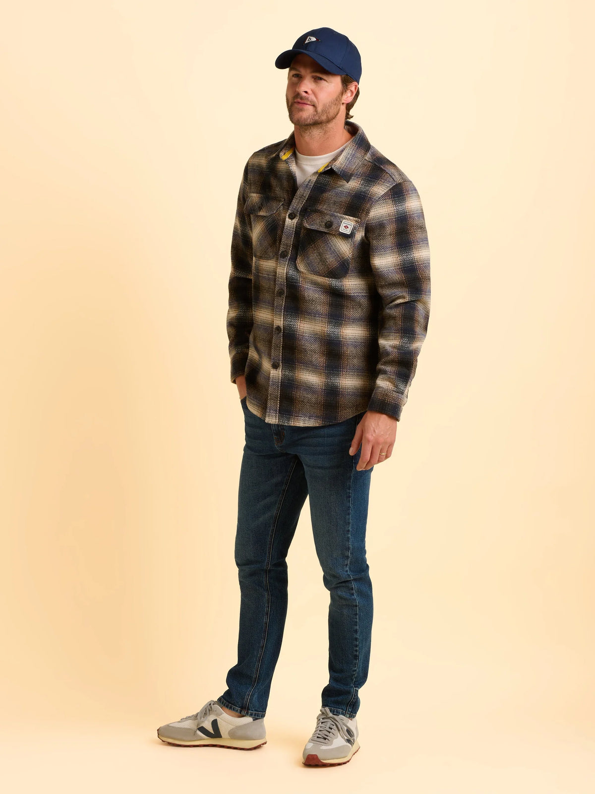 Brakeburn Mens Badbury Check Shirt Bbmsht0013406aw25 Clothing M / Brown,L / Brown,XL / Brown