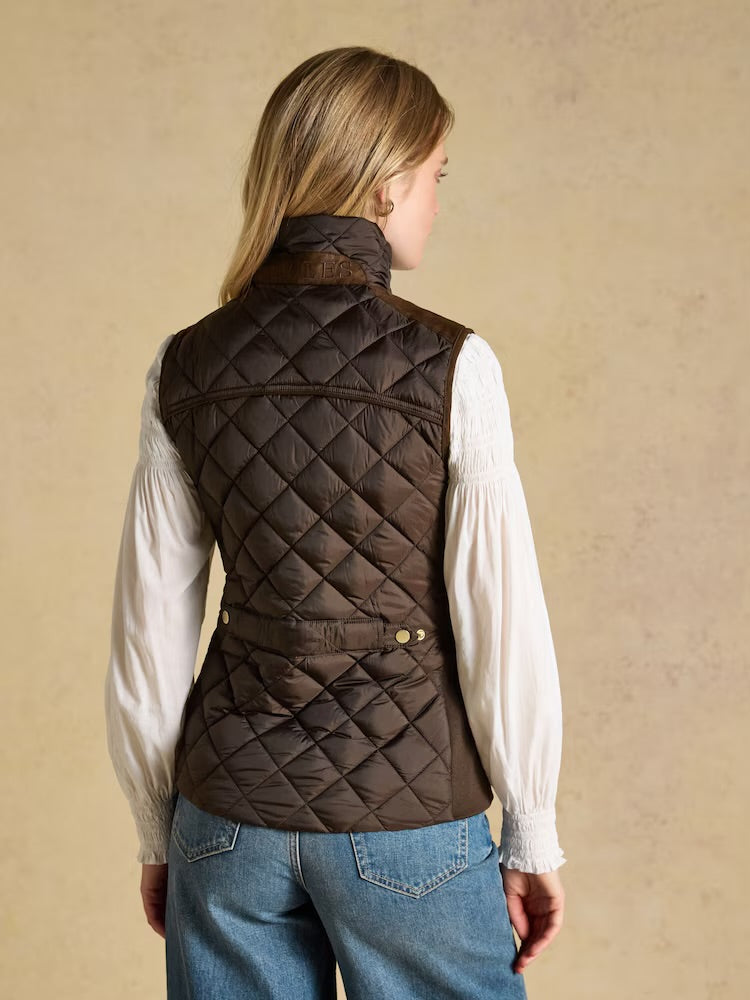 Joules Women Braemar Luxe Gilet G60-801 Chocolate