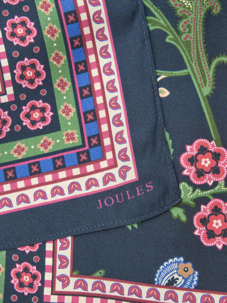 Joules Womens Windsor Silk Scarf Y31-164 Navy Floral