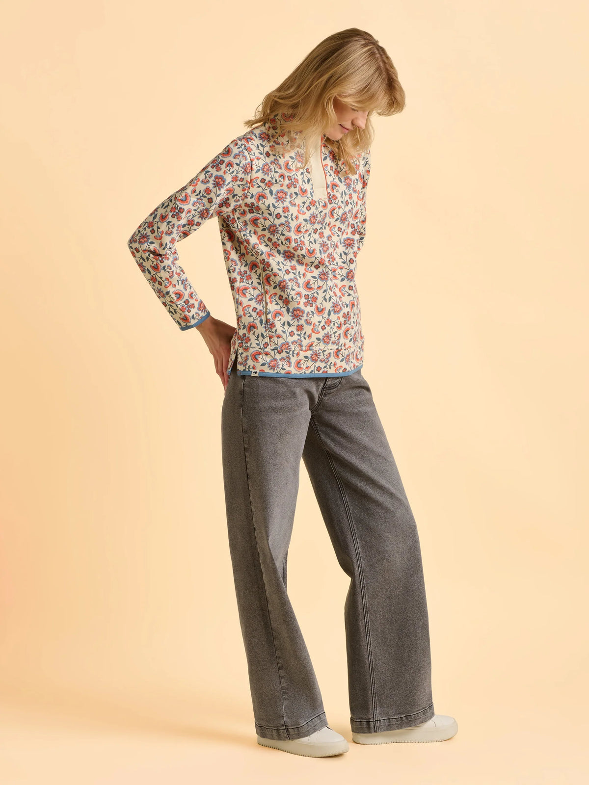 Brakeburn Womens Colehill Quarter Zip Sweatshirt Bblswt0013216aw25 Clothing UK8 / Multi,UK10 / Multi,UK12 / Multi,UK14 / Multi,UK16 / Multi