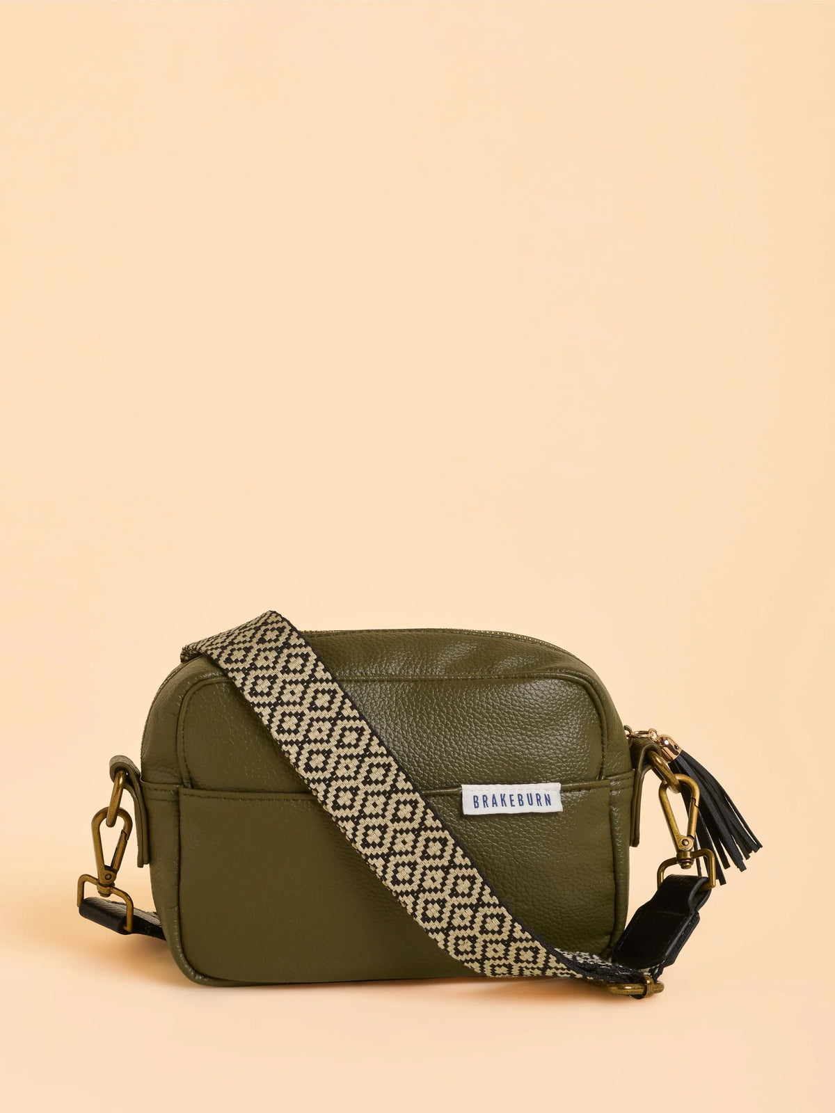 Brakeburn Womens Sierra Box Crossbody Bag Accessories ONE SIZE / Khaki