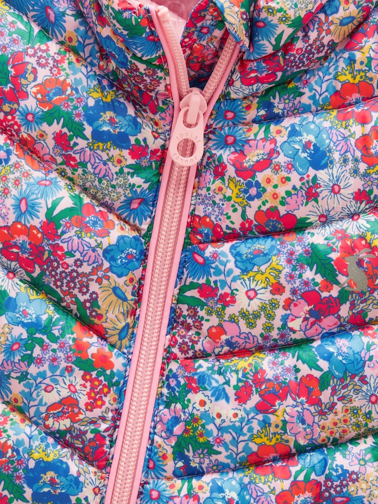 Joules Girls Crofton Gilet G79658 Pink Ditsy