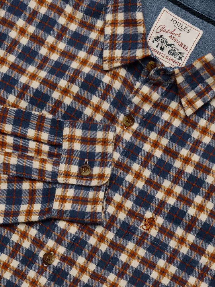 Joules Mens Navy Check Flannel Shirt Y96-026