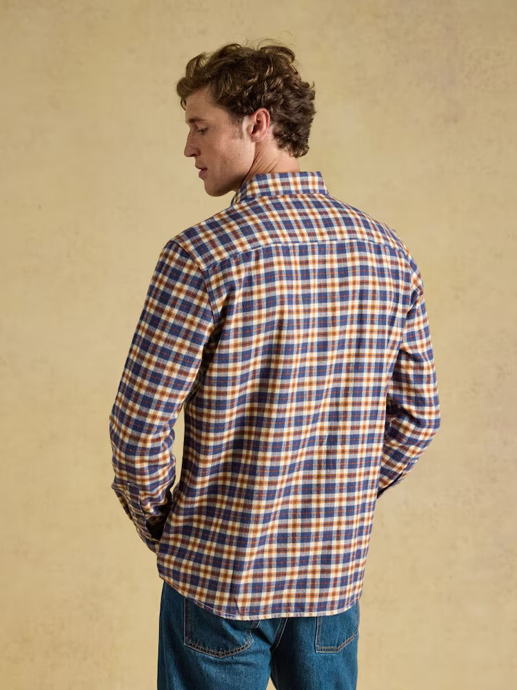 Joules Mens Navy Check Flannel Shirt Y96-026