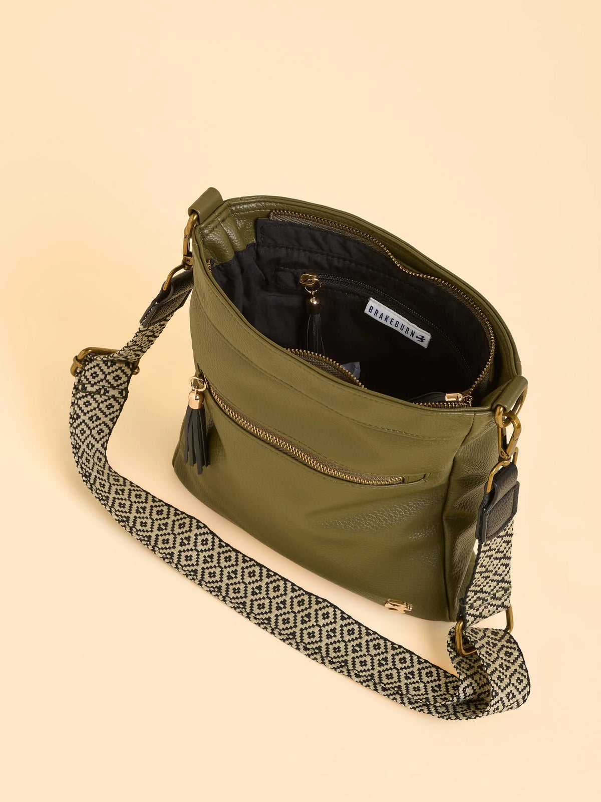 Brakeburn Womens Sierra Crossbody Bag Bblbag0013390aw25 Khaki Accessories ONE SIZE / Khaki