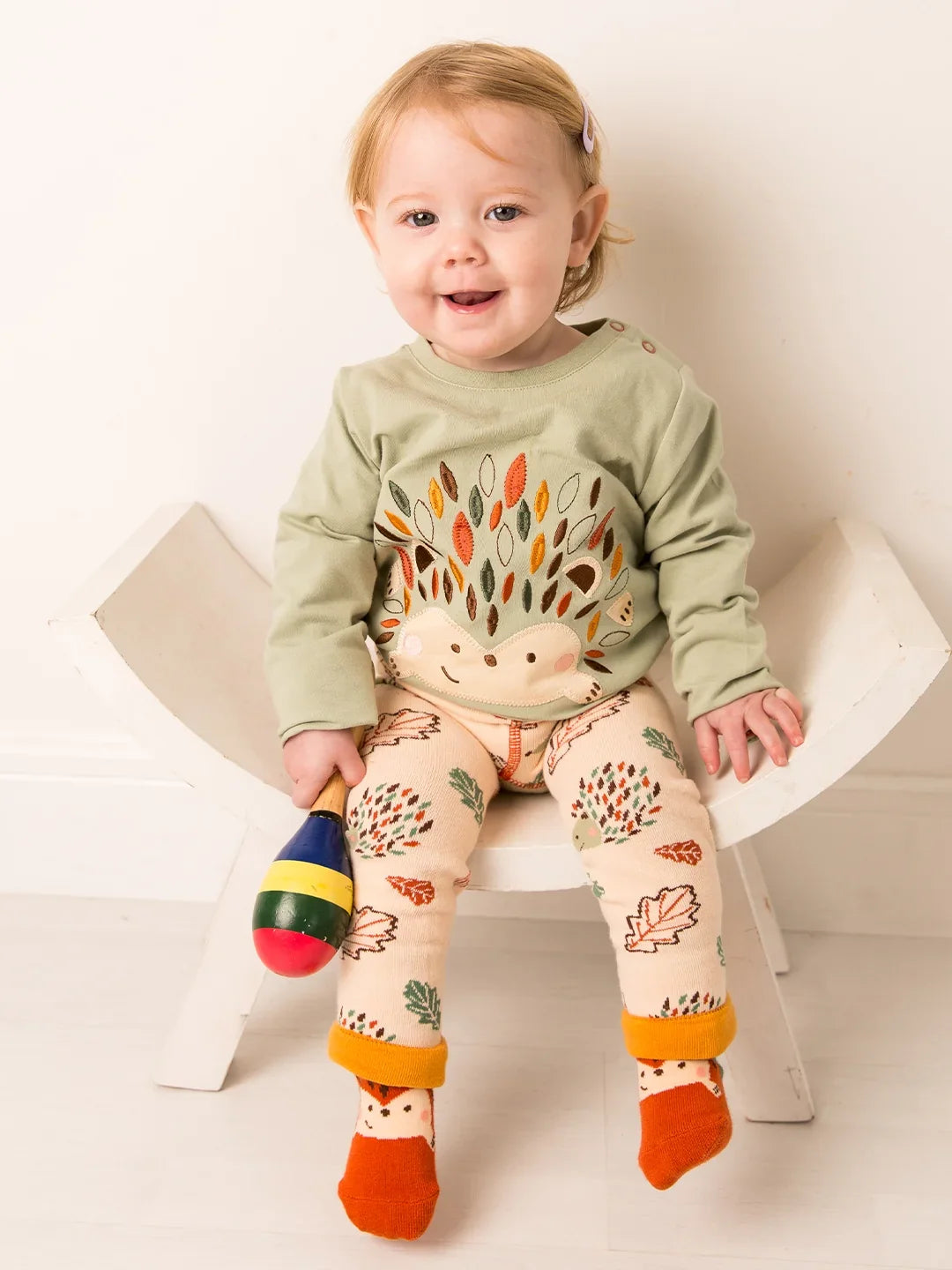 Blade &amp; Rose Lenny The Hedgehog Knitted Leggings Sage