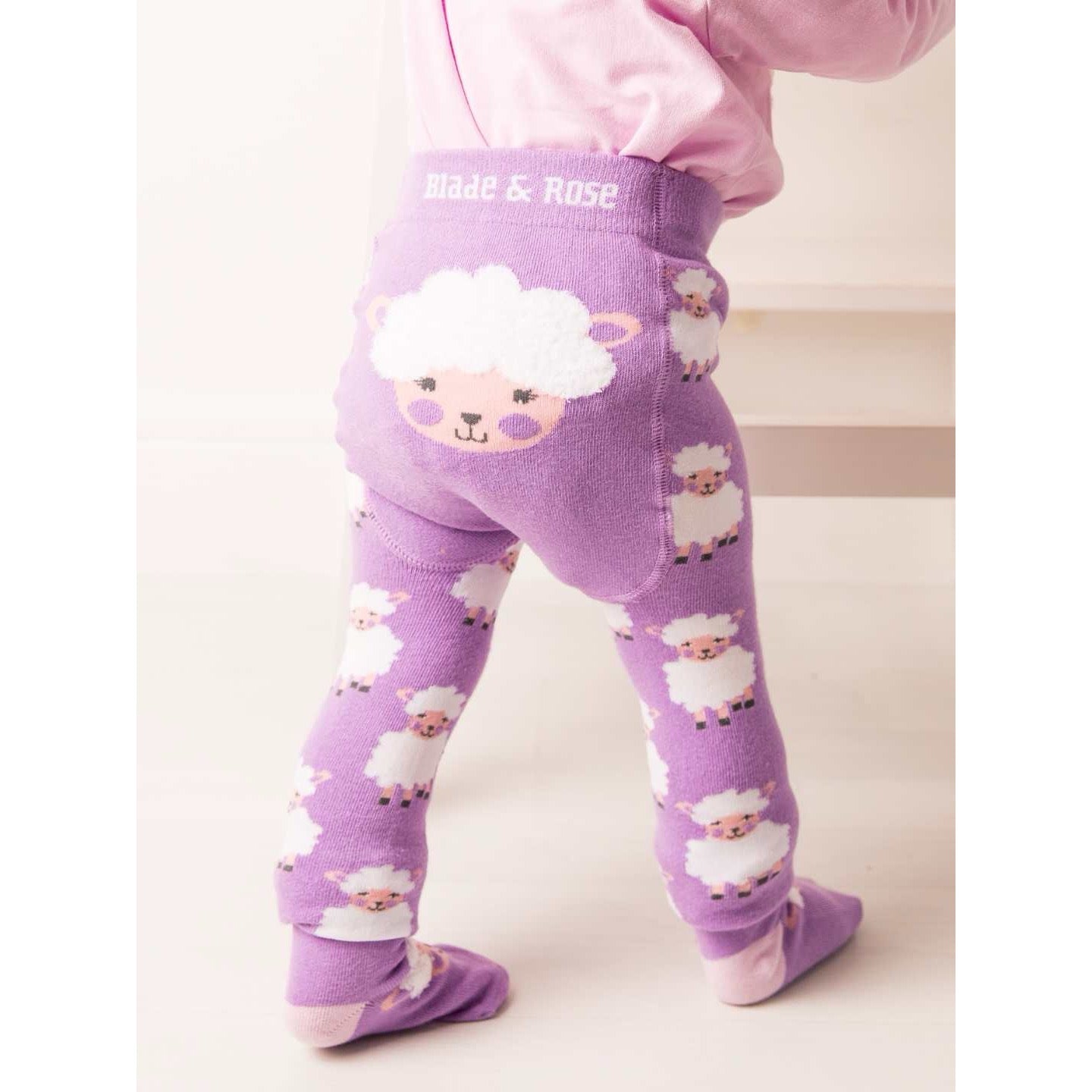 Blade & Rose Elsie The Sheep Infant Knitted Leggings Lilac Clothing 0-6M / Lilac,6-12M / Lilac,12-24M / Lilac