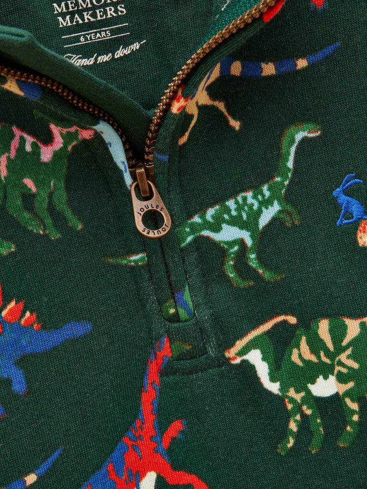 Joules Boys Alfie Sweatshirt G14555 Green Dino Clothing 2YRS / Green,3YRS / Green,4YRS / Green,5YRS / Green,6YRS / Green,7YRS / Green,8YRS / Green