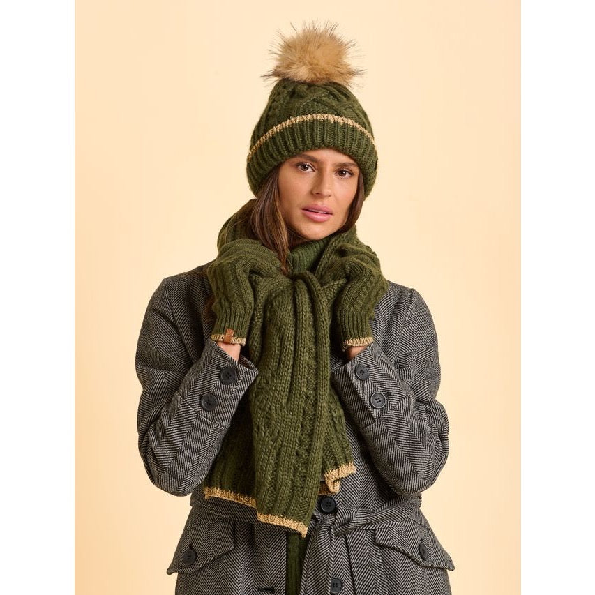 Brakeburn Womens Heather Scarf Bblsca0013362aw25 Khaki Clothing ONE SIZE / Khaki