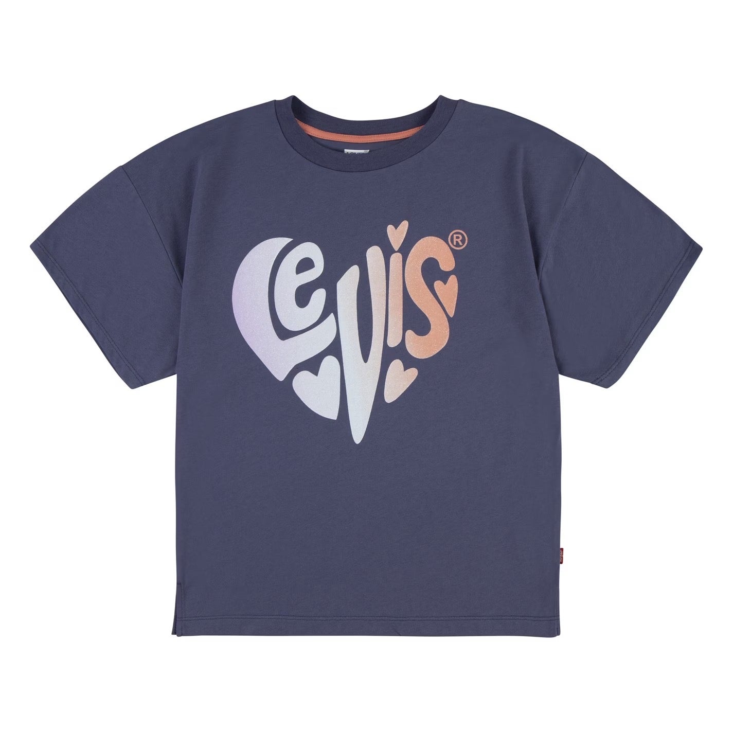 Levis Levis Heart T-Shirt 4Ej236-Bgg Indigo Clothing 10YRS / Indigo,12YRS / Indigo,14YRS / Indigo