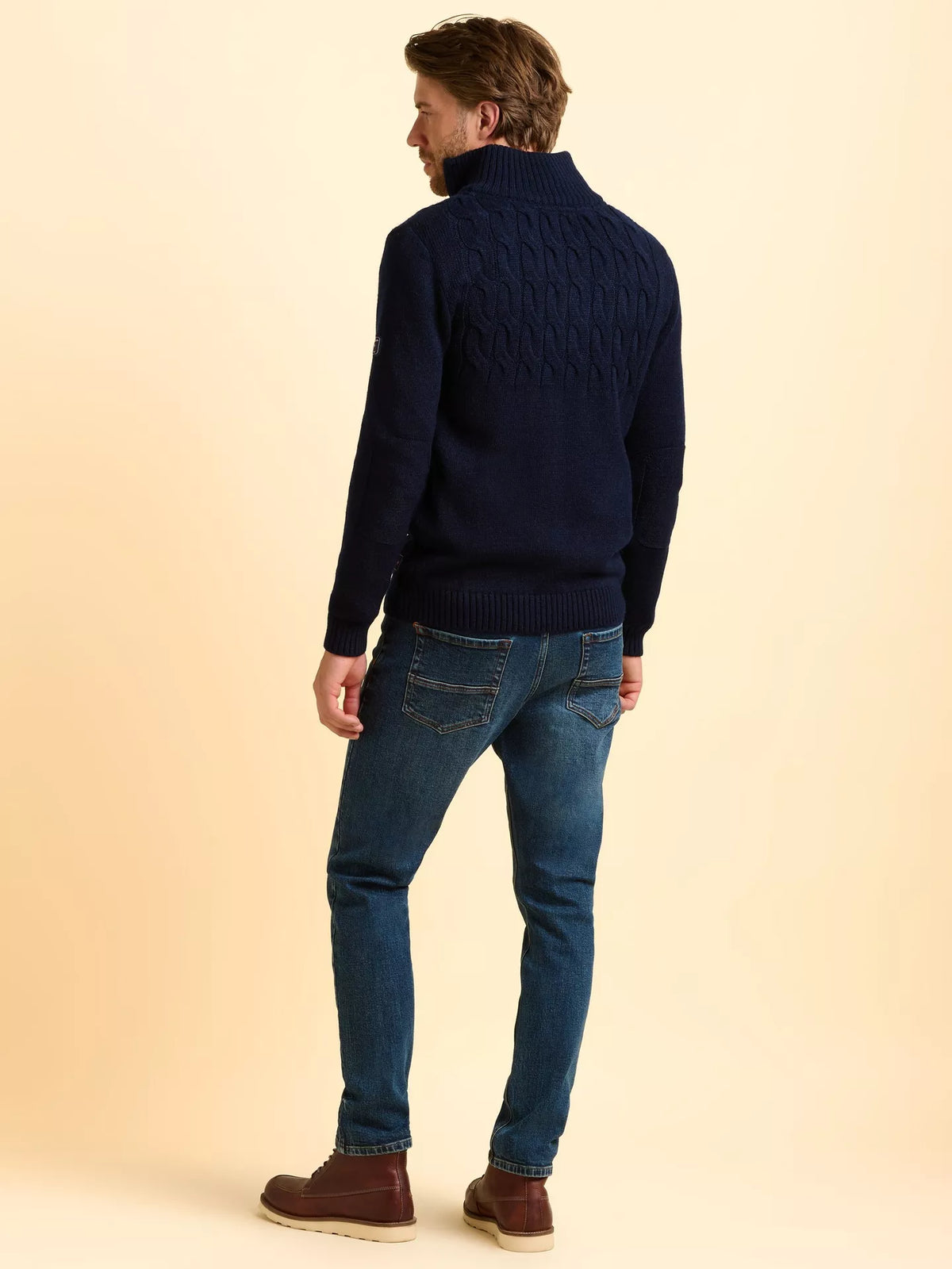 Brakeburn Mens Ainsworth Quarter Zip Sweater Bbmknt0013429aw25 Navy Clothing M / Navy,L / Navy,XL / Navy,XXL / Navy