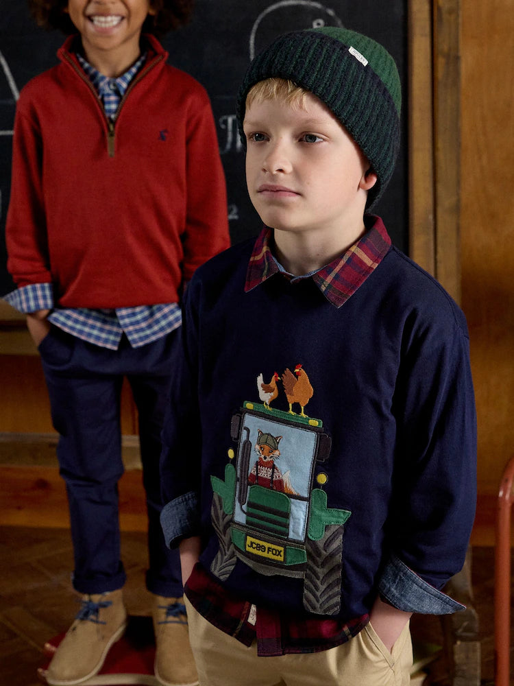 Joules Boys Jack T-Shirt Ay509633 Tractor Clothing 2YRS / Navy,3YRS / Navy,4YRS / Navy,5YRS / Navy,6YRS / Navy,8YRS / Navy