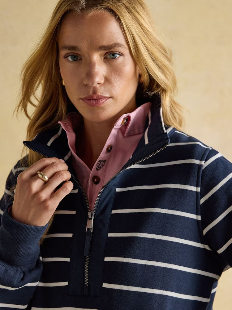 Joules Womens Bronte Sweatshirt Ay207717 Navy Stripe Clothing UK8 / Navy,UK10 / Navy,UK12 / Navy,UK14 / Navy,UK16 / Navy,UK18 / Navy