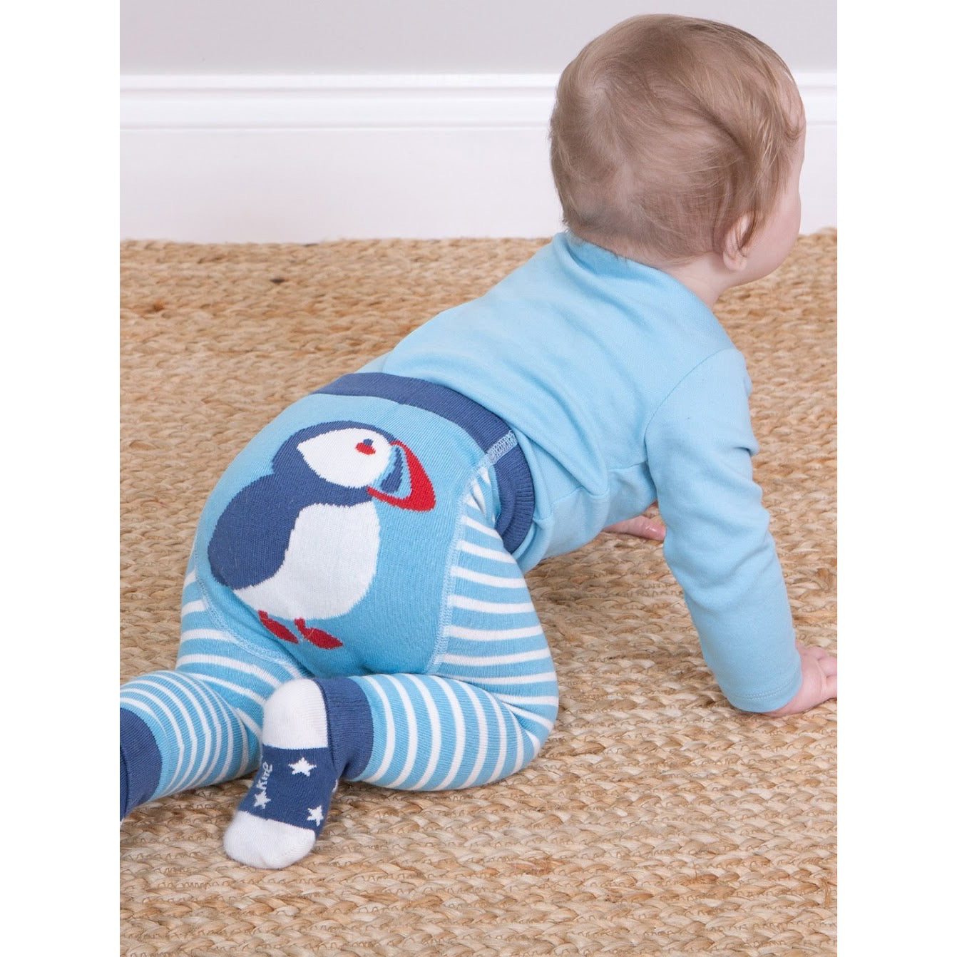 Kite Puffin Infant Knitted Leggings 3602-Buh Clothing 0-6M / Blue,6-12M / Blue,12-24M / Blue