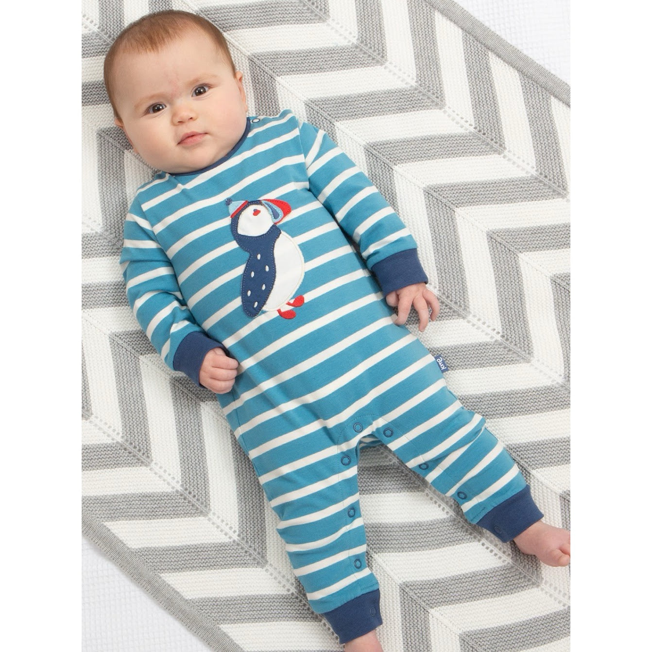 Kite Puffin Romper 8632-Bur Clothing 0-1M / Blue,0-3M / Blue,3-6M / Blue,6-9M / Blue