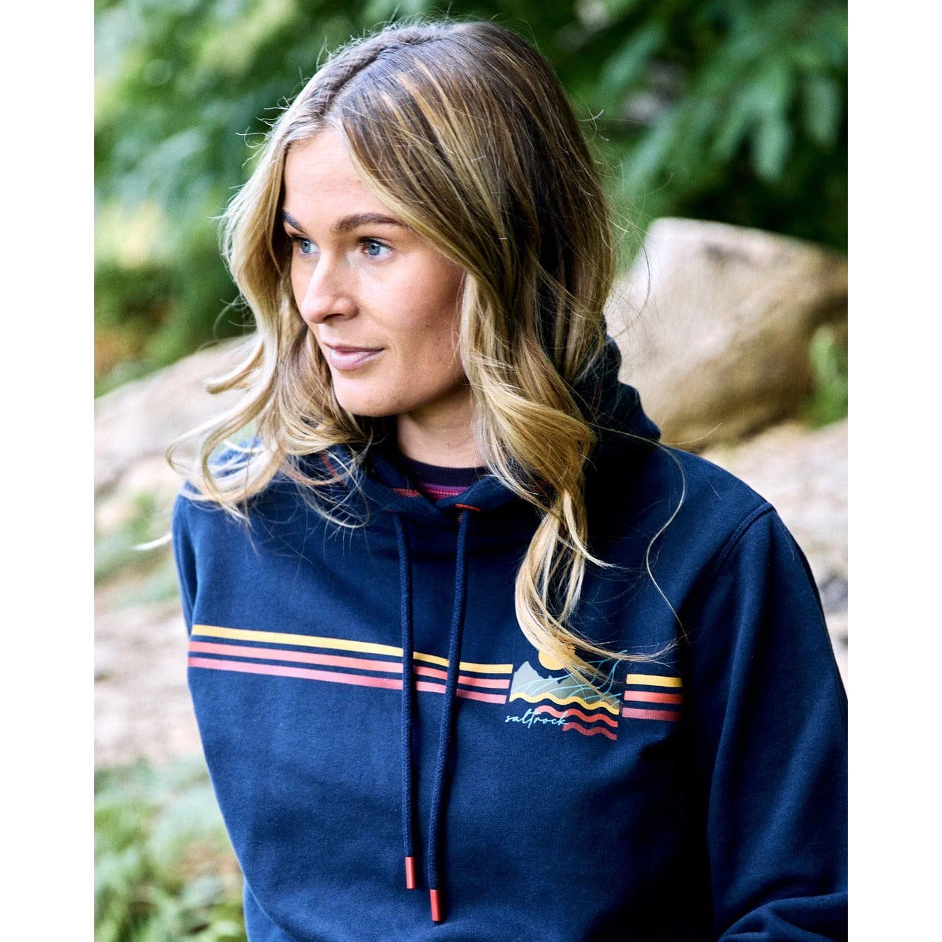 Saltrock Womens Winter Stripe Hoodie Hwf22402078 Blue Clothing SMALL ADULT / Blue,MEDIUM ADULT / Blue,LARGE ADULT / Blue,XL ADULT / Blue