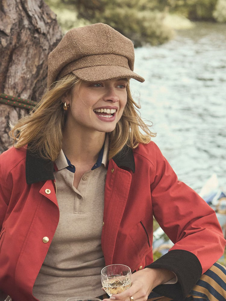 Joules Womens Elvastan Baker Boy Hat At5-367 Oat Brown Clothing S-M / Brown,M-L / Brown