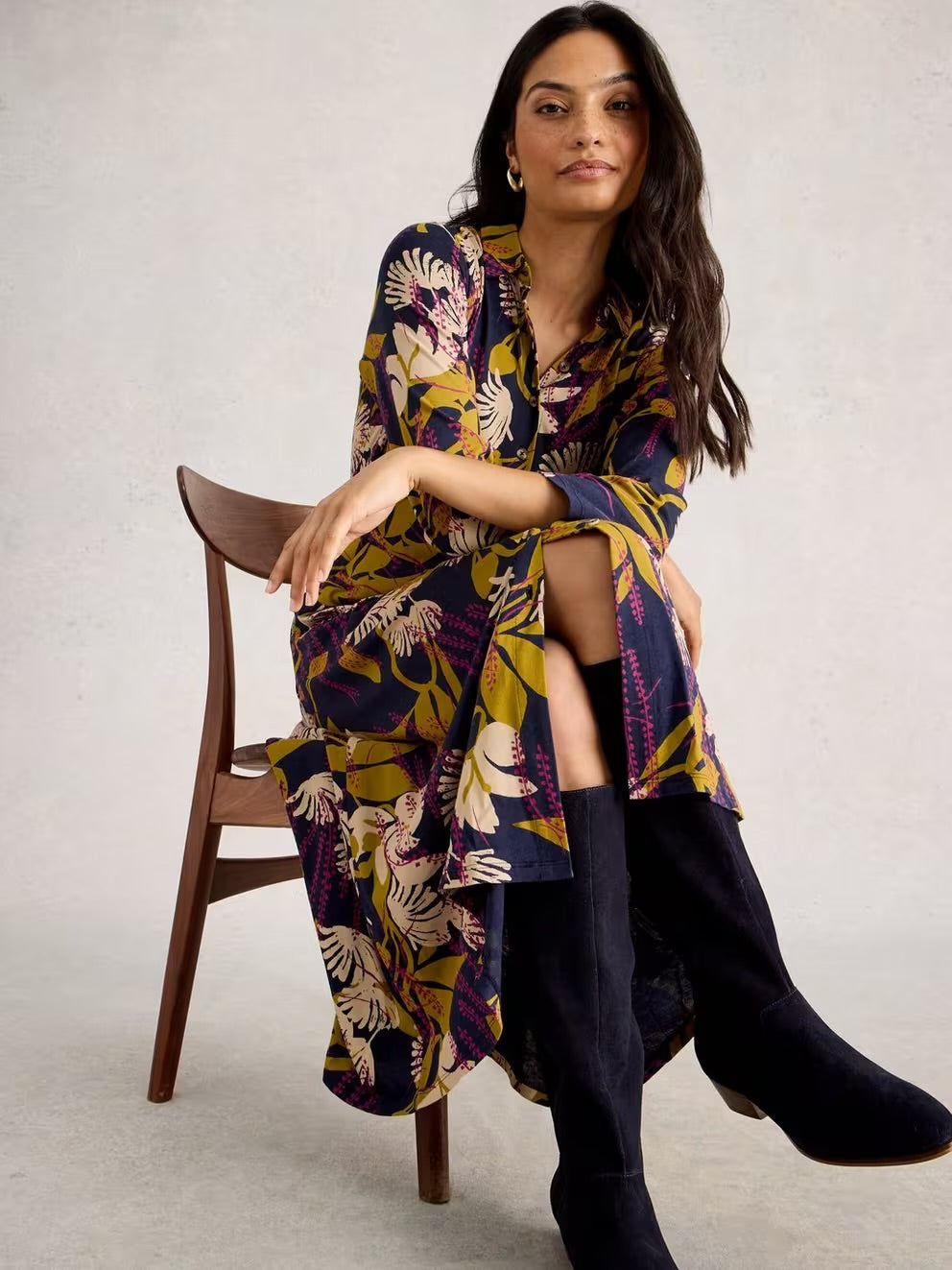 White Stuff Womens Rua Jersey Shirt Dress 444340 Multi Clothing UK8 / Multi,UK10 / Multi,UK12 / Multi,UK14 / Multi,UK16 / Multi,UK18 / Multi