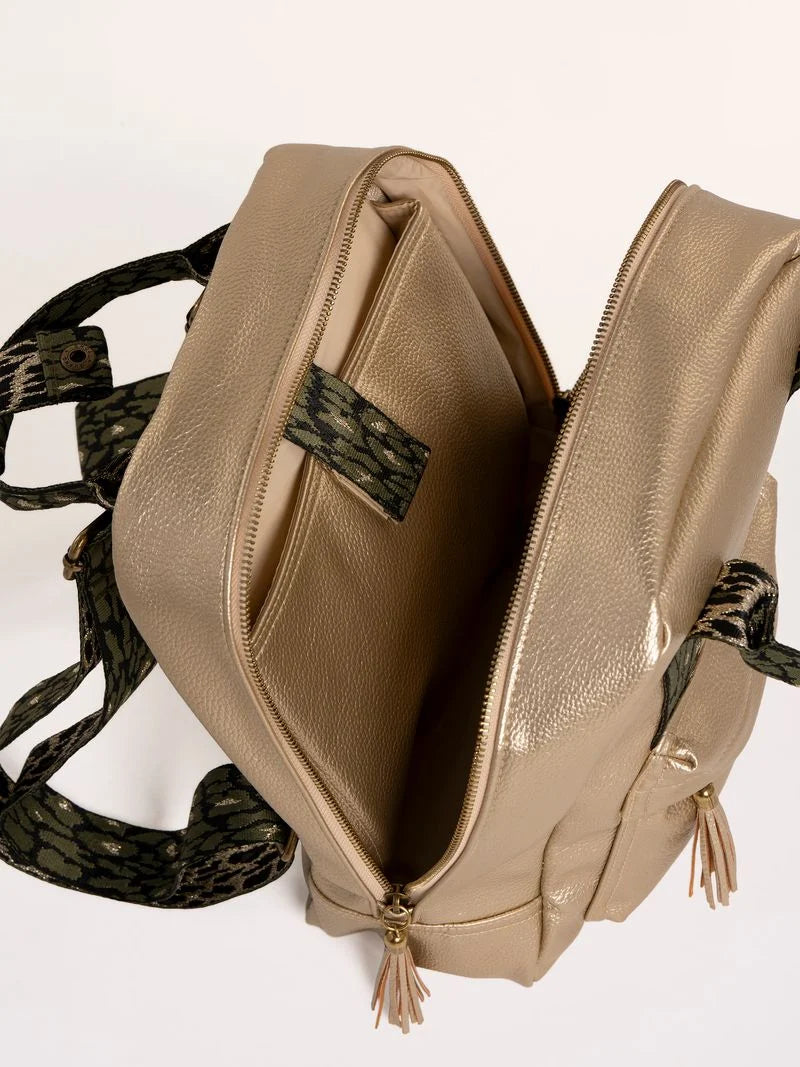 Brakeburn Womens Megan Gold Backpack Accessories ONE SIZE / Gold