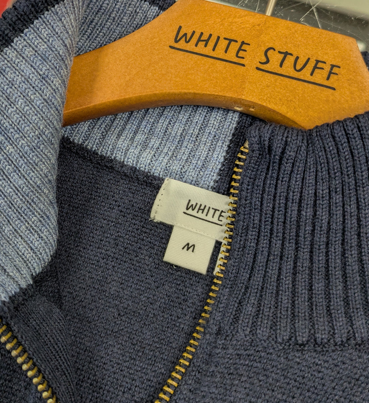 White Stuff Mens Newport Quarter Zip 444399 Navy Clothing M / Navy,L / Navy,XL / Navy,XXL / Navy