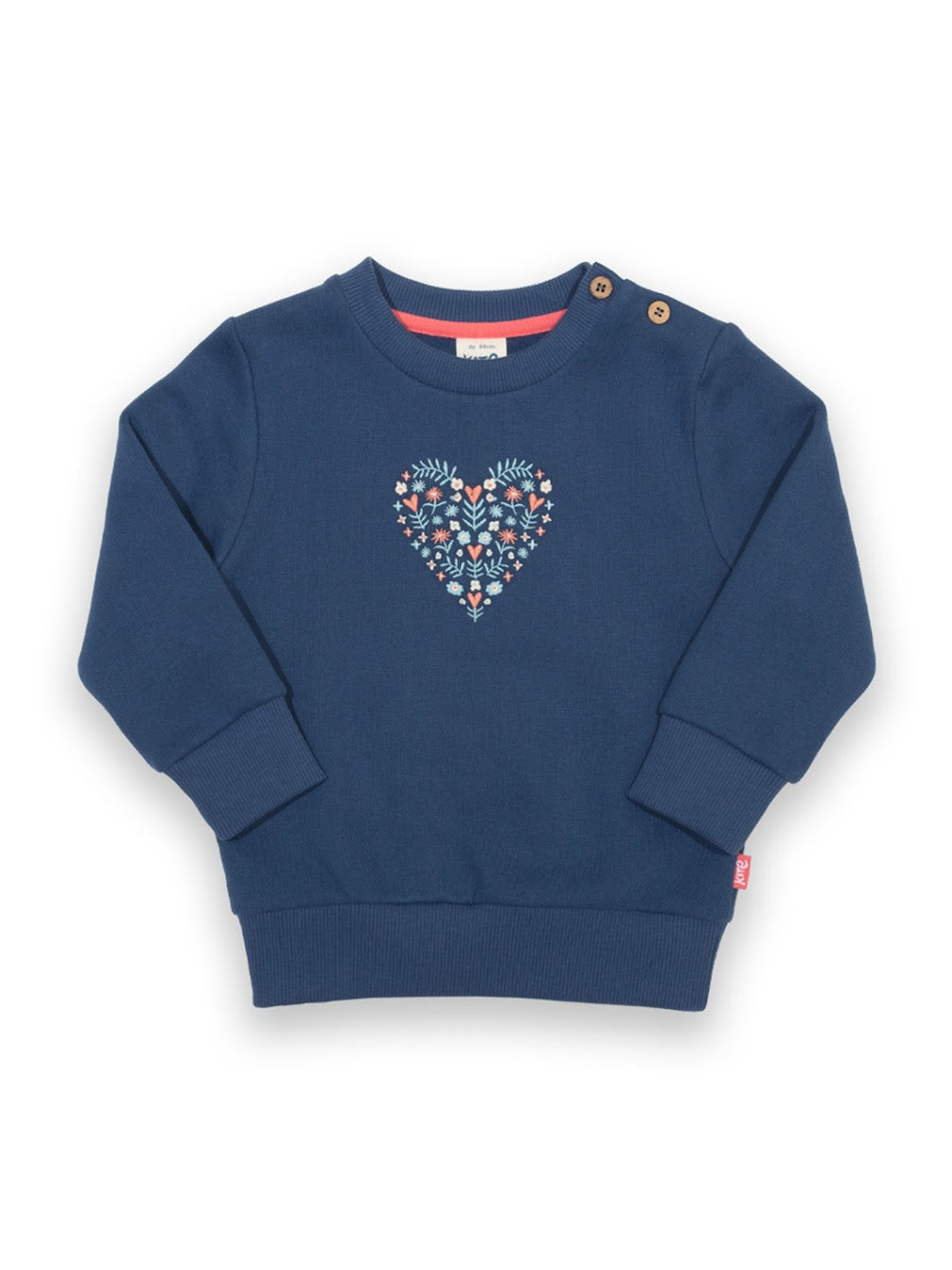 Kite Hygge Heart Sweatshirt F574 Blue Clothing 3YRS / Blue,4YRS / Blue,5YRS / Blue,6YRS / Blue,7YRS / Blue,8YRS / Blue,9YRS / Blue