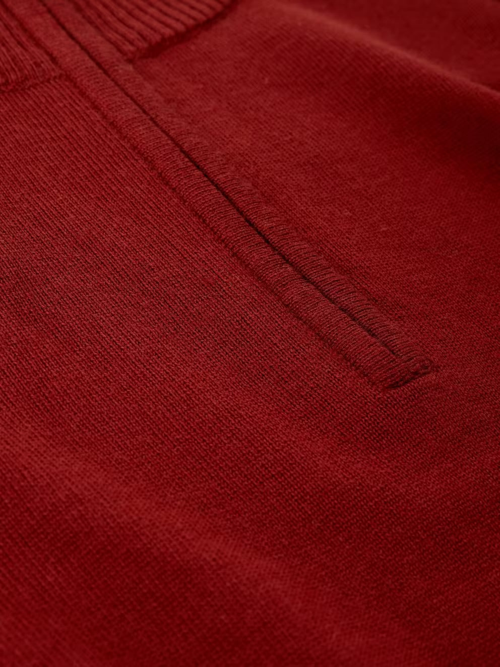 White Stuff Mens Conway Merino Sweater 447582 Dark Red