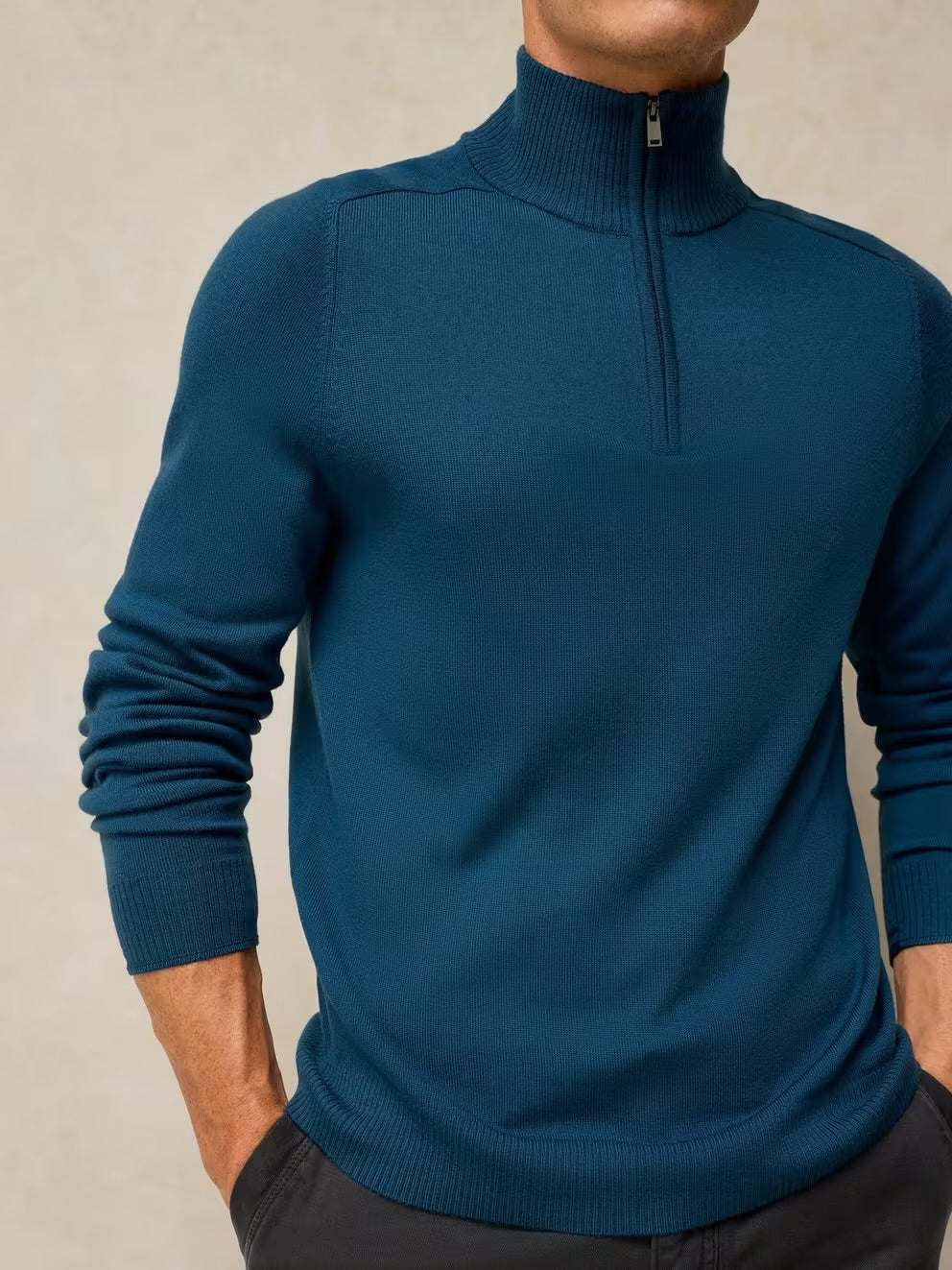 White Stuff Mens Conway Merino Sweater 447582 Dark Teal