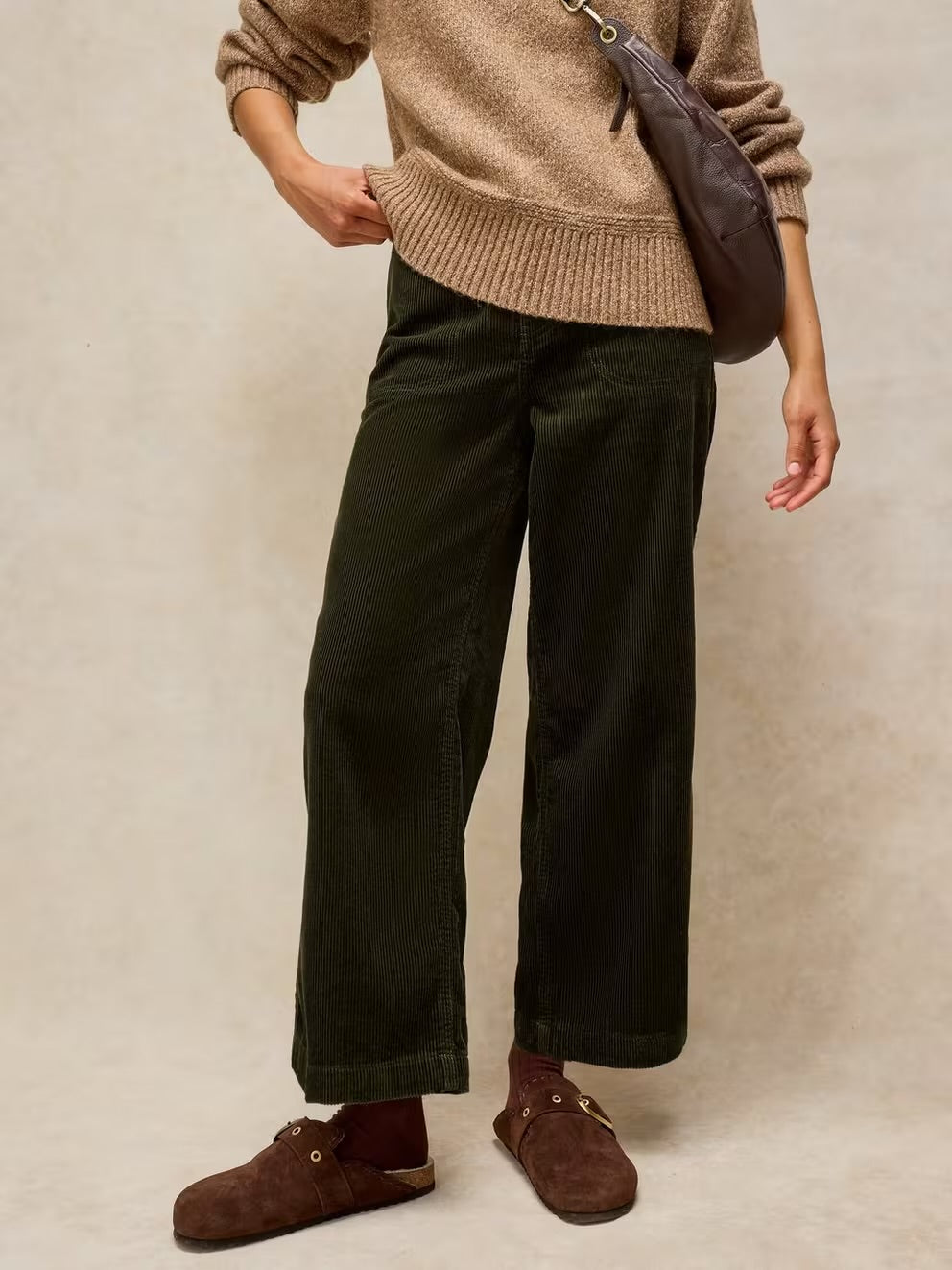White Stuff Womens Tia Wide Leg Crop Cords Short Fit 444239 Khaki Clothing UK10 SHORT / Khaki,UK12 SHORT / Khaki,UK14 SHORT / Khaki,UK16 SHORT / Khaki