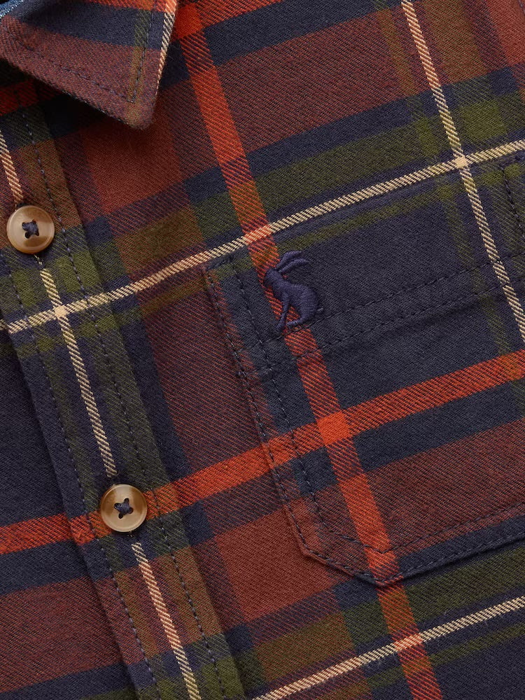 Joules Boys Navy Check Flannel Shirt Ay5-101 Clothing 6YRS / Navy,8YRS / Navy,10YRS / Navy,12YRS / Navy