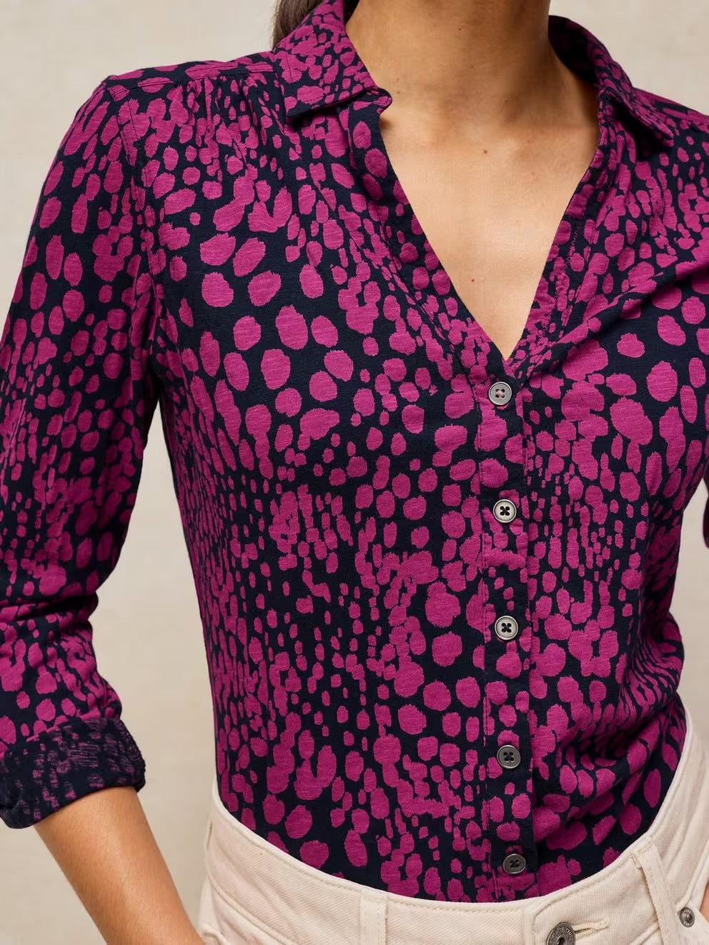 White Stuff Womens Annie Shirt 447354 Magenta Clothing UK8 / Magenta,UK10 / Magenta,UK12 / Magenta,UK14 / Magenta,UK16 / Magenta,UK18 / Magenta