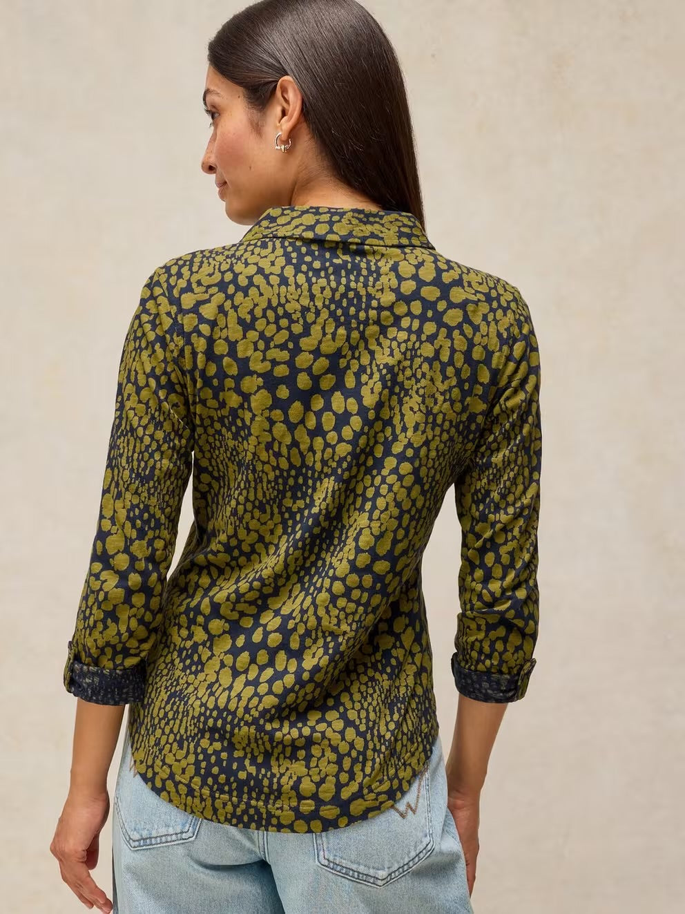 White Stuff Womens Annie Shirt 447354 Khaki Print Clothing UK8 / Khaki,UK10 / Khaki,UK12 / Khaki,UK14 / Khaki,UK16 / Khaki,UK18 / Khaki