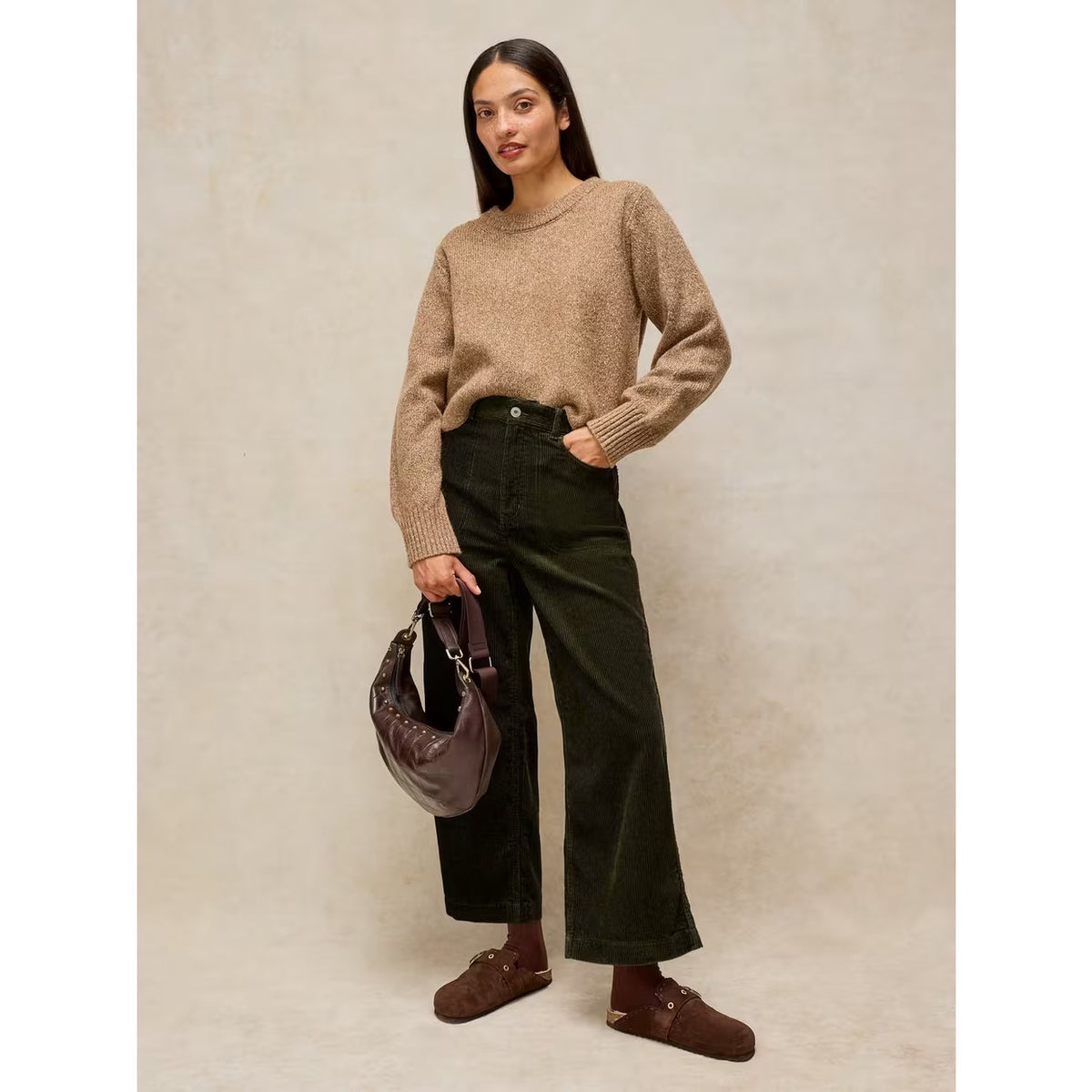 White Stuff Womens Tia Wide Leg Crop Cords Short Fit 444239 Khaki Clothing UK10 SHORT / Khaki,UK12 SHORT / Khaki,UK14 SHORT / Khaki,UK16 SHORT / Khaki