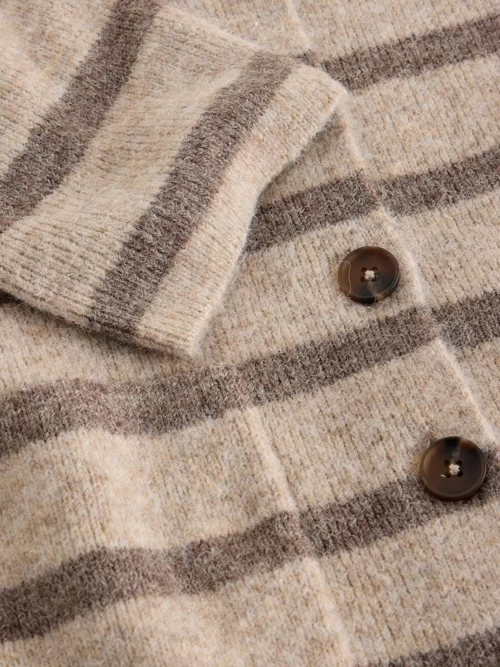 White Stuff Womens Margot Stripe Cardigan 446727 Natural Clothing UK8 / Natural,UK10 / Natural,UK12 / Natural,UK14 / Natural,UK16 / Natural