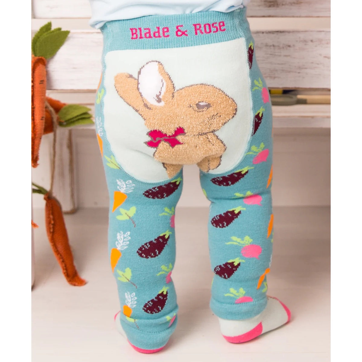 Blade &amp; Rose Peter Rabbit Grow Your Own Knitted Leggings Clothing 0-6M / Blue,6-12M / Blue,12-24M / Blue