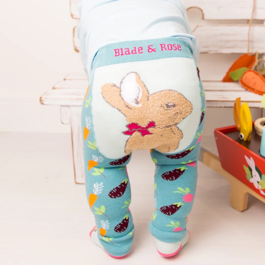 Blade &amp; Rose Peter Rabbit Grow Your Own Knitted Leggings Clothing 0-6M / Blue,6-12M / Blue,12-24M / Blue