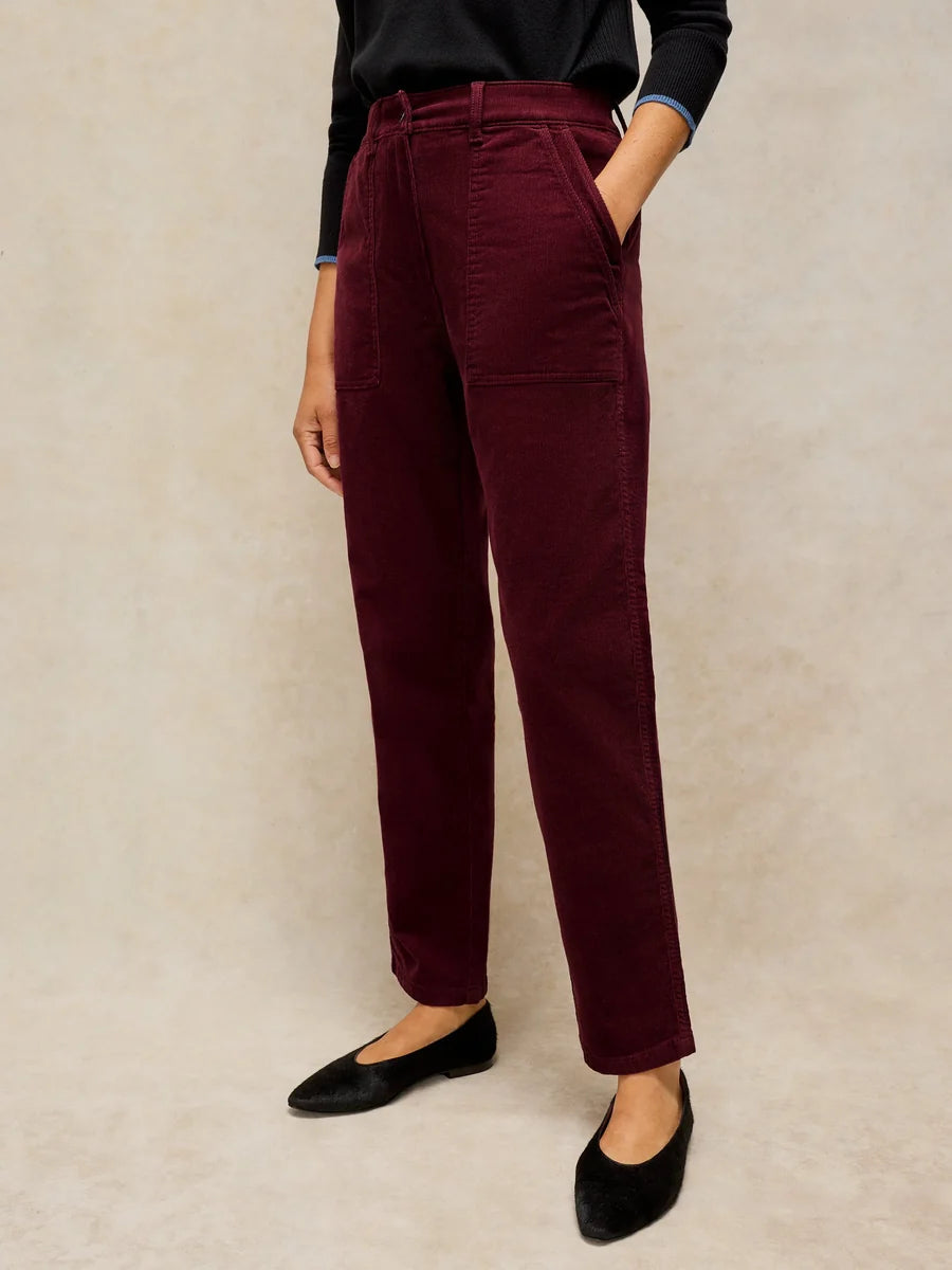 White Stuff Womens Cord Twister Trousers 446861 Plum Clothing UK8 REG / Plum,UK10 REG / Plum,UK12 REG / Plum,UK14 REG / Plum,UK16 REG / Plum