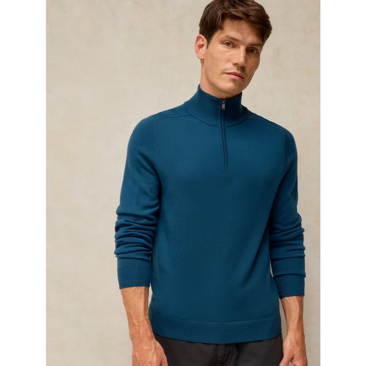 White Stuff Mens Conway Merino Sweater 447582 Dark Teal