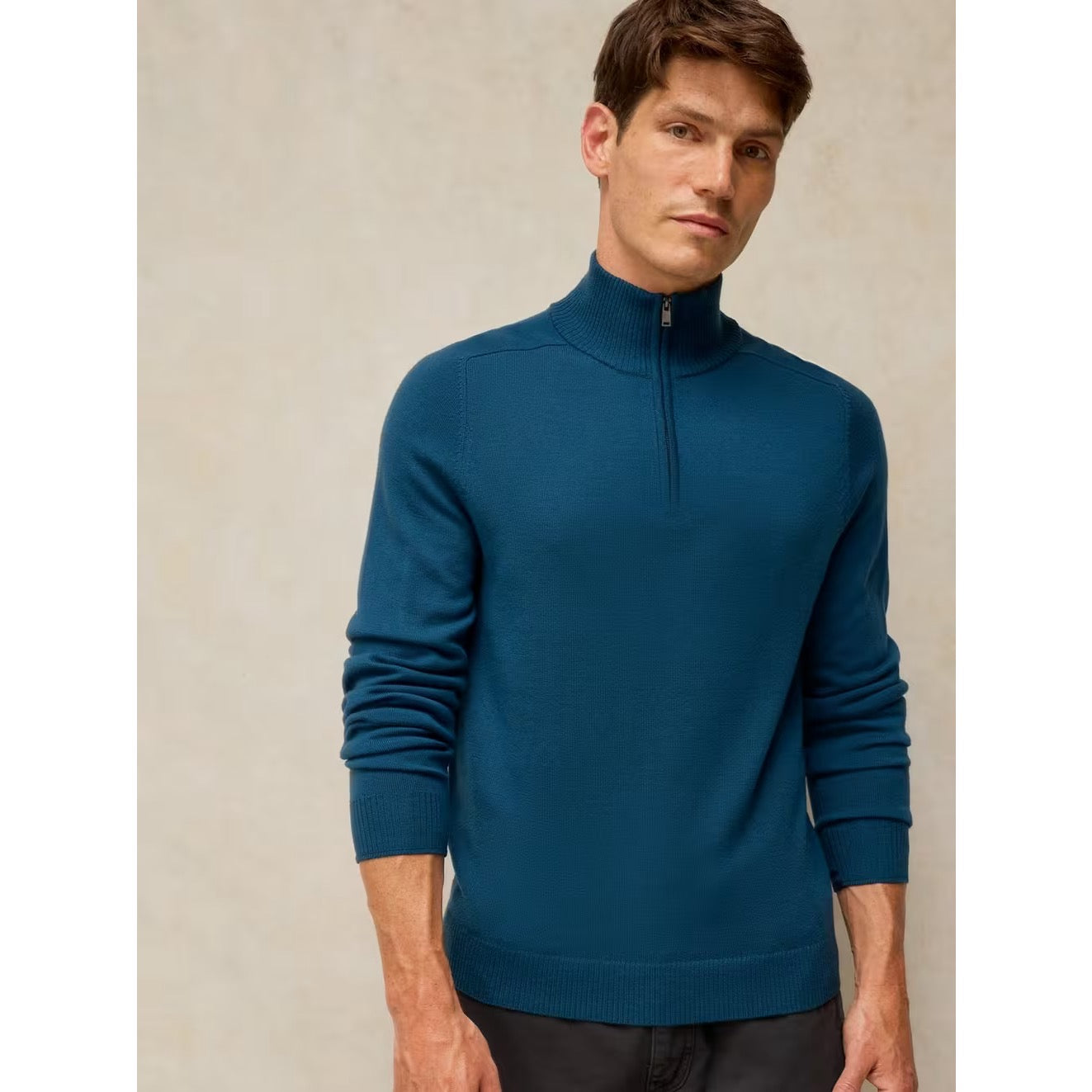 White Stuff Mens Conway Merino Sweater 447582 Dark Teal Clothing S / Teal,M / Teal,L / Teal,XL / Teal,XXL / Teal
