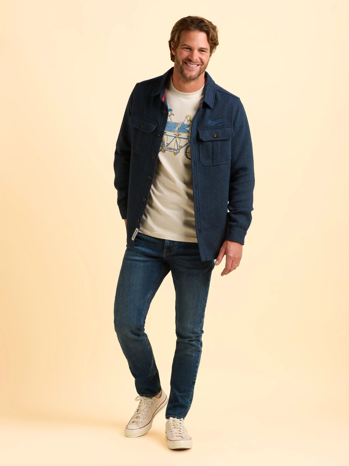 Brakeburn Mens Calthorpe Shirt Blue Clothing S / Blue,M / Blue,L / Blue,XL / Blue,XXL / Blue