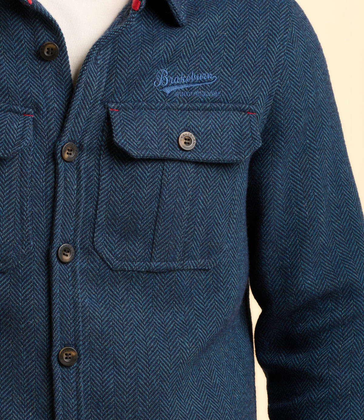 Brakeburn Mens Calthorpe Shirt Blue Clothing S / Blue,M / Blue,L / Blue,XL / Blue,XXL / Blue