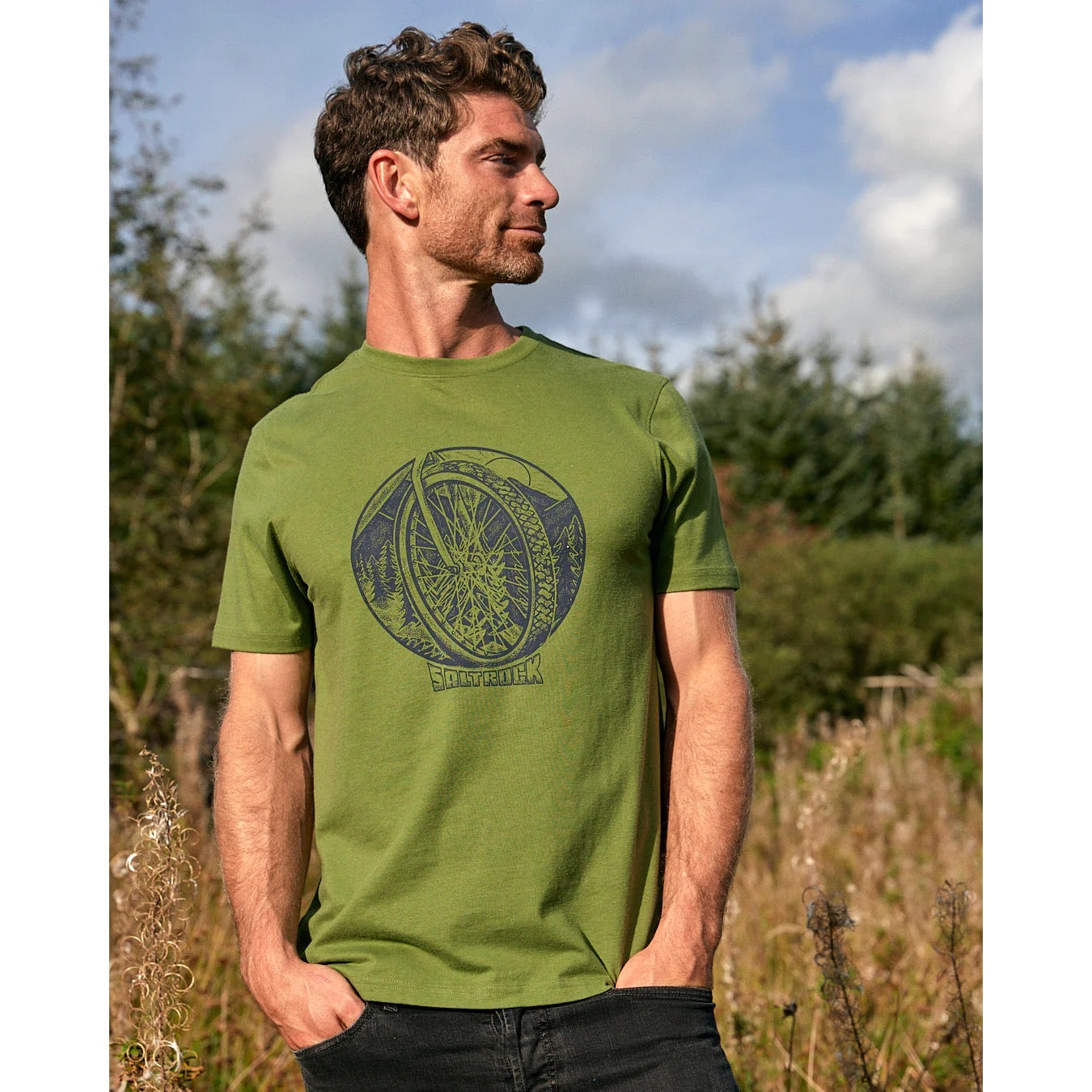 Saltrock Mens Trail Bike T-Shirt Tsf12302032 Clothing SMALL ADULT / Green,MEDIUM ADULT / Green,LARGE ADULT / Green,XL ADULT / Green