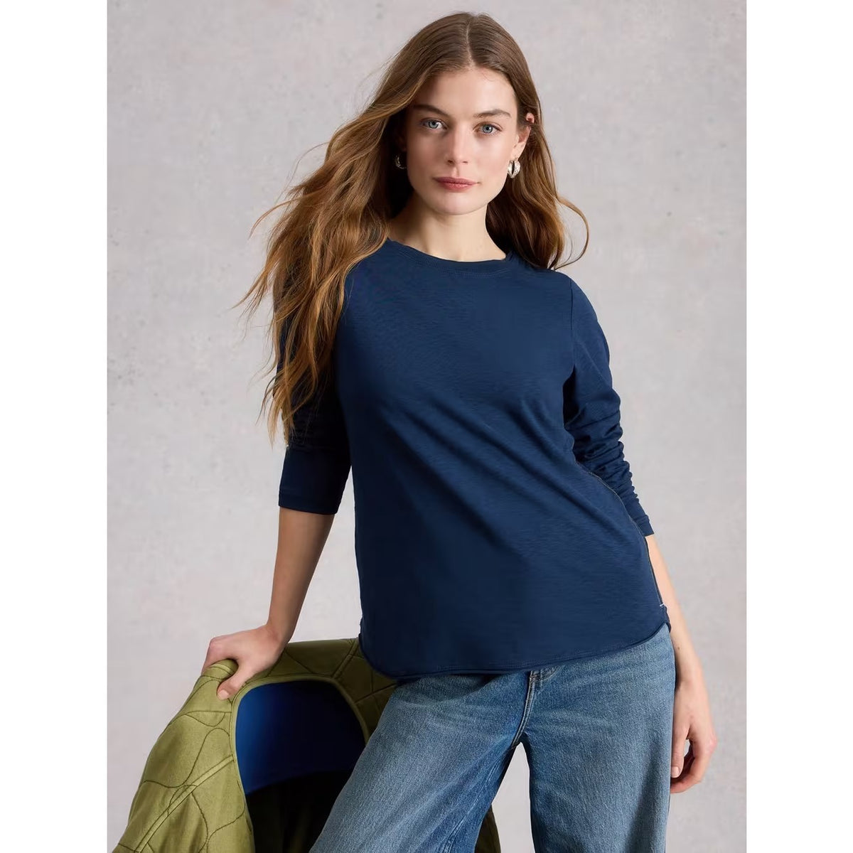 White Stuff Womens Clara Solid T-Shirt 440353 Navy Clothing UK8 / Navy,UK10 / Navy,UK12 / Navy,UK14 / Navy