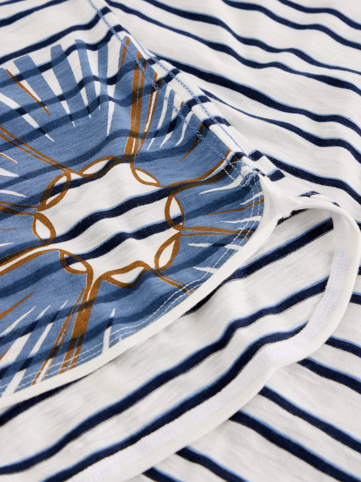 White Stuff Womens Clara T-Shirt 447078 White Blue Stripe Print Clothing UK8 / Blue,UK10 / Blue,UK12 / Blue,UK14 / Blue,UK16 / Blue